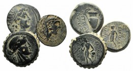 Seleukid Empire, lot of 3 Æ coins, to be catalog.
