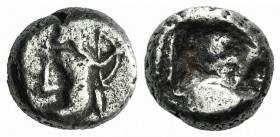 Lot of 2 Greek coins, including Lycia, Phaselis Æ and Persian AR Quarter Siglos.