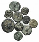 Lot of 10 Greek Æ coins, to be catalog. Good Fine