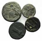 Lot of 4 Greek Æ coins, to be catalog. Good Fine - near VF