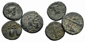 Lot of 3 Greek Æ coins, including Alexander III, Dioskourias.