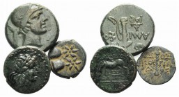 Lot of 3 Greek Æ coins, including Amisos, Alexandria and Dioskourias.