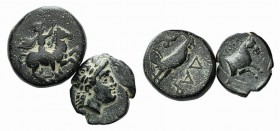 Lot of 2 Greek Æ coins, including Troas, Dardanos and Ionia, Colophon.