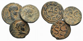 Pisidia, Antioch. Lot of 3 Roman Provincial Æ coins, including Antoninus Pius.