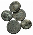 Lot of 5 Roman Provincial Æ coins, to be catalog. Good Fine