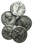 Lot of 5 Roman Imperial AR Denarii, including Vespasian, Trajan, Antoninus Pius, Marcus Aurelius, and Faustina.