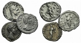 Lot of 3 Roman Imperial AR Denarii, including Commodus, Julia Domna and Elagabalus.