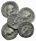 Lot of 5 Roman Imperial AR Antoninianii, including Gordian III and Philip I.