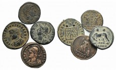 Constantine I (307-337). Lot of 4 Æ Folles, to be catalog.
