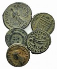 Lot of 5 Late Roman Imperial Æ coins, to be catalog. Near VF - VF