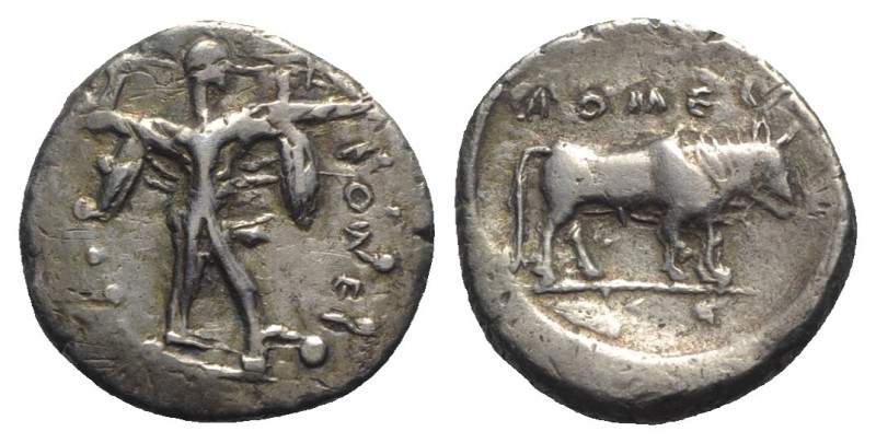 Northern Lucania, Poseidonia, c. 470-445 BC. AR Stater (20mm, 6.99g, 9h). Poseid...