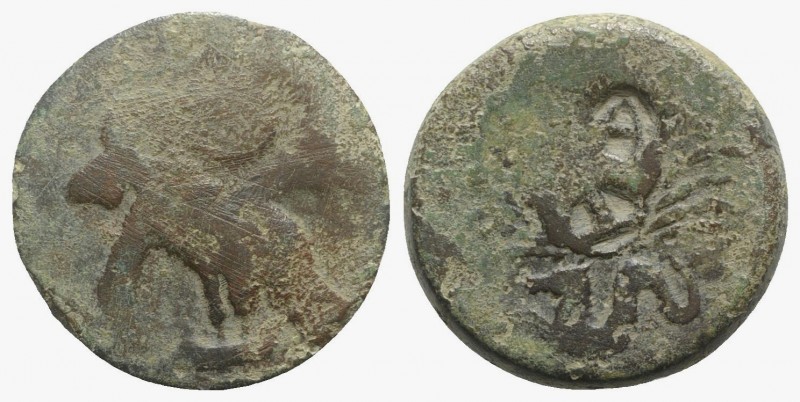 Sicily, Akragas, c. 425/0-410/06 BC. Æ Hemilitron (28mm, 14.45g). [Eagle standin...