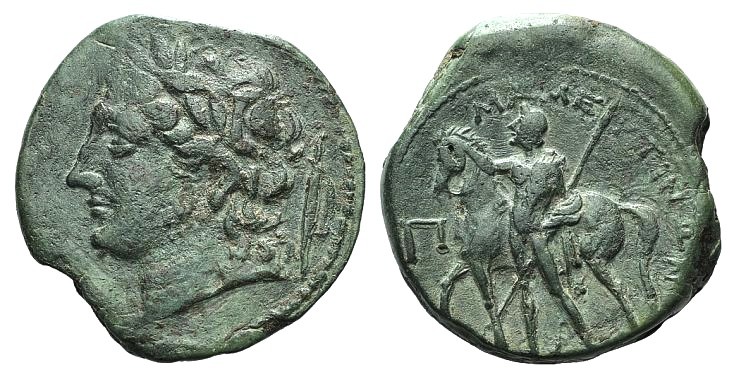 Sicily, Messana, The Mamertini, c. 220-200 BC. Æ Pentonkion (26mm, 12.81g, 1h). ...