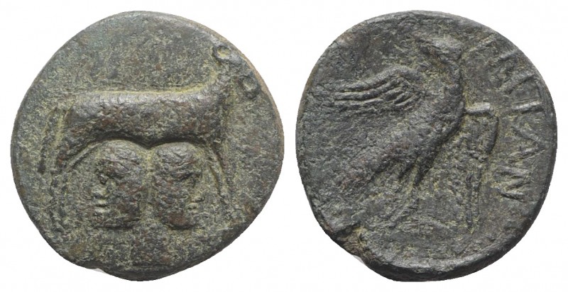 Sicily, Panormos, after 190 BC. Æ (20.5mm, 6.08g, 11h). Ram standing r.; head of...