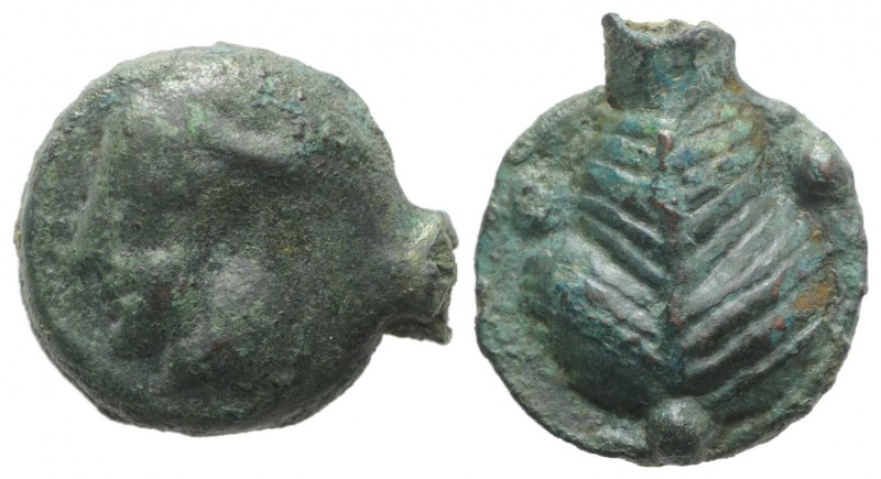 Sicily, Selinos, c. 450-440 BC. Cast Æ Tetras or Trionkion (22mm, 10.55g, 9h). H...