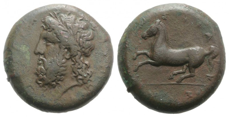 Sicily, Syracuse, c. 339/8-334 BC. Æ Dilitron (26mm, 19.41g, 9h). Laureate head ...