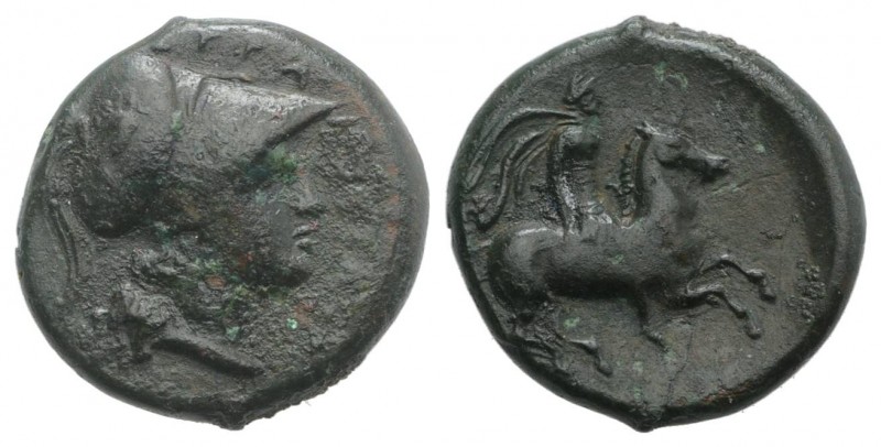 Sicily, Syracuse. Agathokles (317-289 BC). Æ (17mm, 3.97g, 6h), c. 310–309 BC. H...