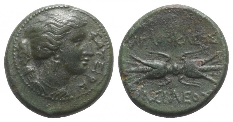 Sicily, Syracuse. Agathokles (317-289 BC). Æ Litra (23mm, 9.43g, 11h). Head of A...