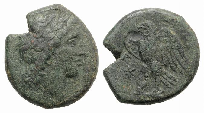 Sicily, Syracuse. Hiketas II (287-278 BC). Æ (23mm, 8.81g, 5h), c. 287-278. Laur...