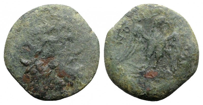 Sicily, Uncertain Roman mint, late 2nd century BC. Æ (23mm, 7.57g, 12h). Laureat...