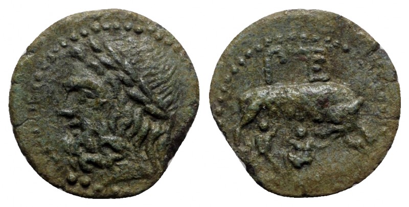 Sicily, Uncertain Roman mint, late 2nd century BC. Æ (18mm, 2.36g, 12h). Laureat...