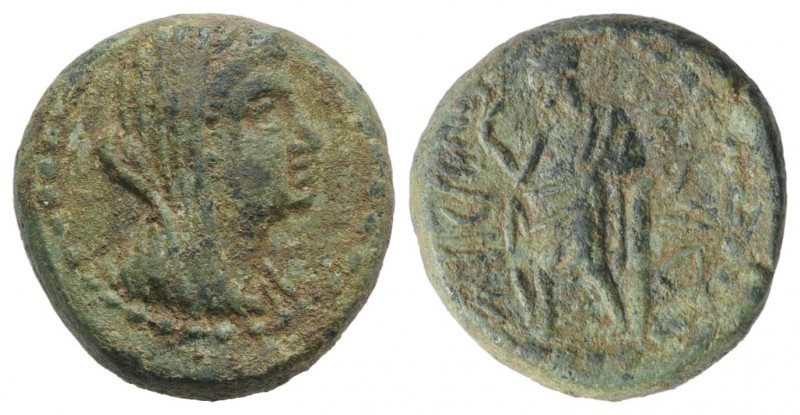 Phoenicia, Marathos, 166/5-152/1 BC. Æ (21mm, 10.86g, 12h). Veiled and draped bu...