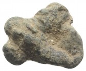 Anonymous, 8th-3rd centuries BC. Æ Aes Rude (31mm, 26.81g). Irregular cast lump. ICC 1. Green patina