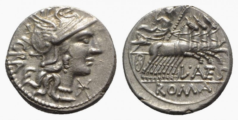 L. Antestius Gragulus, Rome, 136 BC. AR Denarius (18mm, 3.93g, 3h). Helmeted hea...