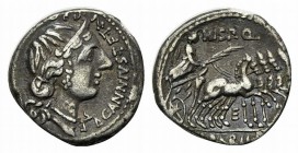 C. Annius T.f. T.n and L. Fabius L.f. Hispaniensis, northern Italy or Spain 82-81 BC. AR Denarius (18mm, 3.77g, 9h). Draped bust of Anna Perenna r., w...