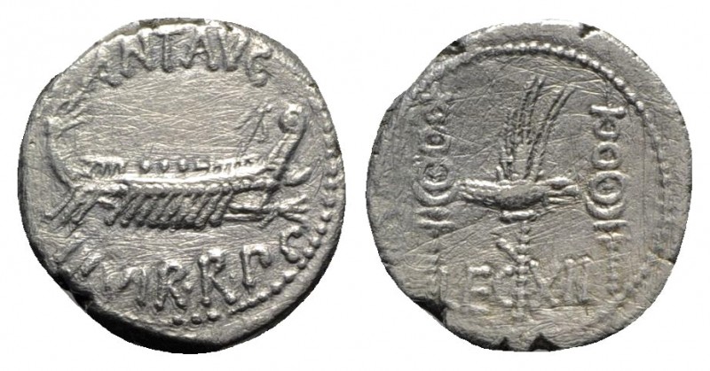 Mark Antony, Patrae(?), Autumn 32-spring 31 BC. AR Denarius (17mm, 3.27g, 6h). L...