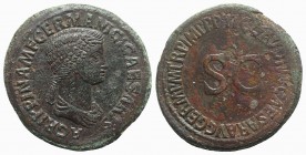 Agrippina Senior (died AD 33). Æ Sestertius (37mm, 27.80g, 6h). Rome, AD 42-3. Draped bust r. R/ Legend around large S • C. RIC I 102 (Claudius). Smoo...