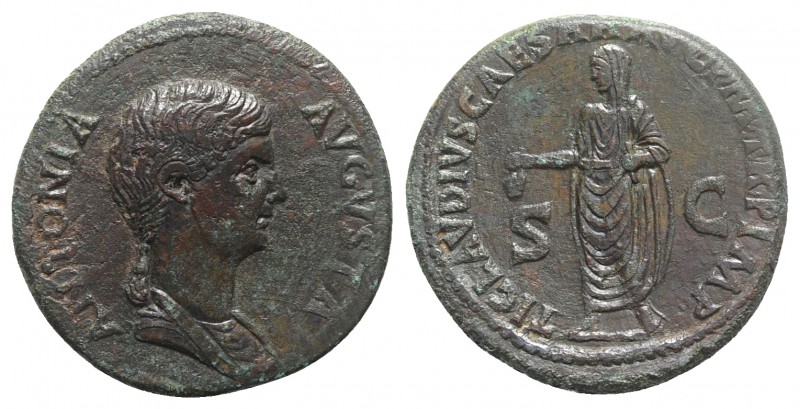 Antonia Minor (Augusta, AD 37 and 41). Æ Dupondius (29mm, 12.77g, 6h). Rome, AD ...