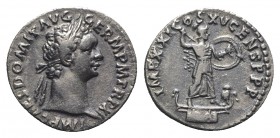 Domitian (81-96). AR Denarius (17mm, 3.33g, 6h). Rome, AD 91. Laureate head r. R/ Minerva advancing r. on galley, holding spear and shield; owl at fee...