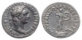 Domitian (81-96). AR Denarius (18mm, 3.25g, 6h). Rome, 94-5. Laureate head r. R/ Minerva advancing r. on galley, holding spear and shield; owl at feet...