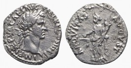 Nerva (96-98). AR Denarius (17mm, 3.22g, 6h). Rome, AD 96 Laureate head r. R/ Aequitas standing l., holding scales and cornucopiae. RIC II 1; RSC 3. G...