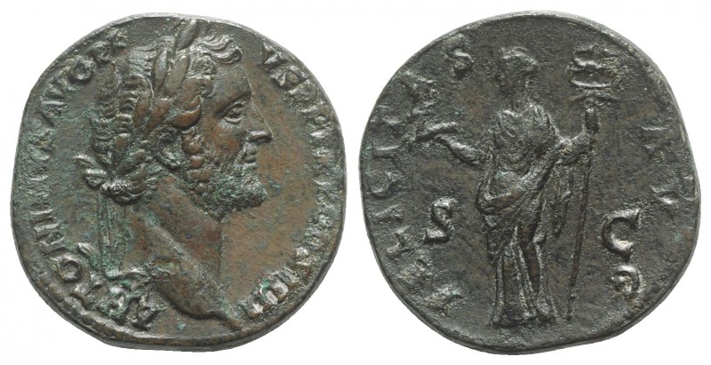 Antoninus Pius (138-161). Æ Sestertius (31mm, 28.08g, 12h). Rome, AD 147. Laurea...