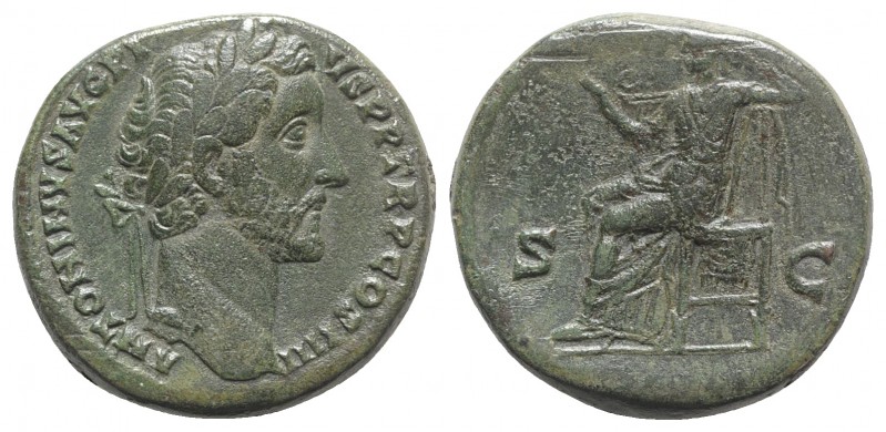 Antoninus Pius (138-161). Æ Sestertius (30mm, 22.48g, 12h). Rome, after AD 145. ...