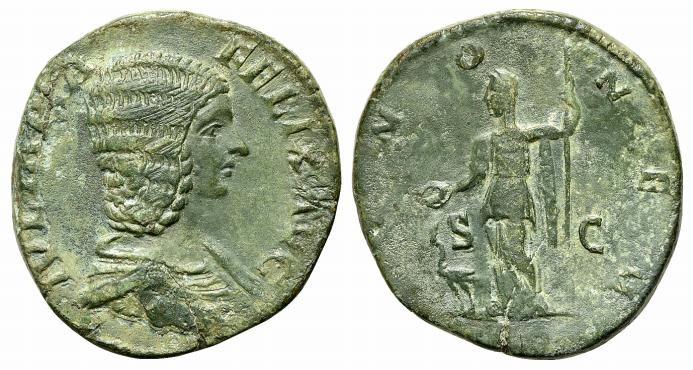 Julia Domna (Augusta, 193-217). Æ Sestertius (28mm, 17.62g, 12h). Rome, 211-5. D...