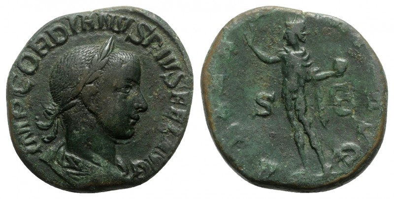 Gordian III (238-244). Æ Sestertius (30mm, 15.80g, 12h). Rome, 240-3. Laureate, ...