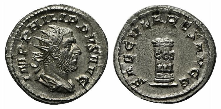 Philip I (244-249). AR Antoninianus (23mm, 4.11g, 6h). Commemorating the 1000th ...