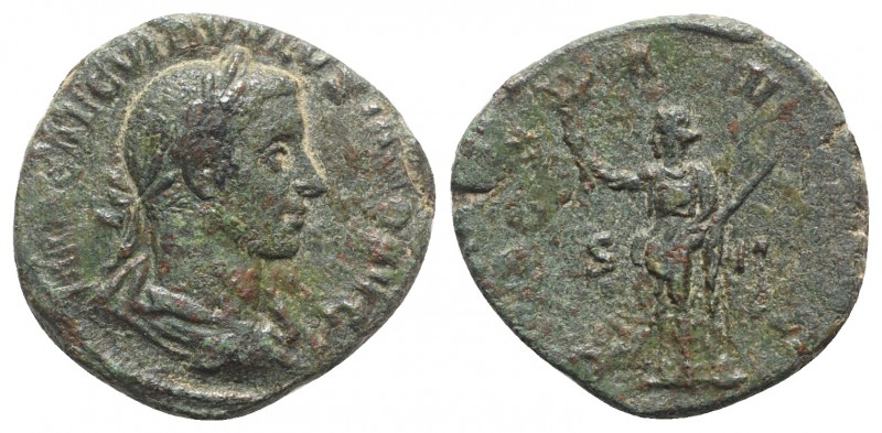 Volusian (251-253). Æ Sestertius (29mm, 14.59g, 12h). Rome, AD 252. Laureate, dr...