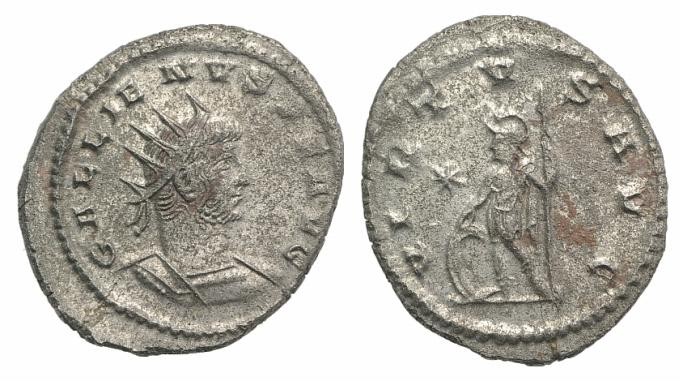 Gallienus (253-268). Antoninianus (23mm, 3.77g, 11h). Antioch, 260-8. Radiate an...