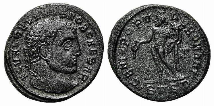 Severus II (Caesar, 305-306). Æ Follis (26mm, 10.19g, 6h). Serdica. Laureate hea...