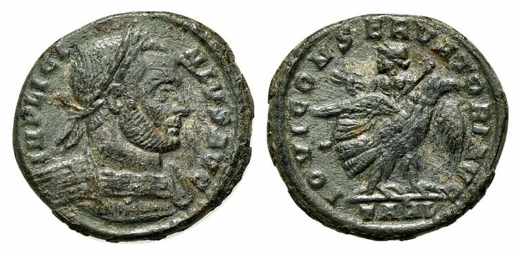 Licinius I (308-324). Æ Follis (19mm, 3.42g, 1h). Arelate, AD 319. Laureate and ...