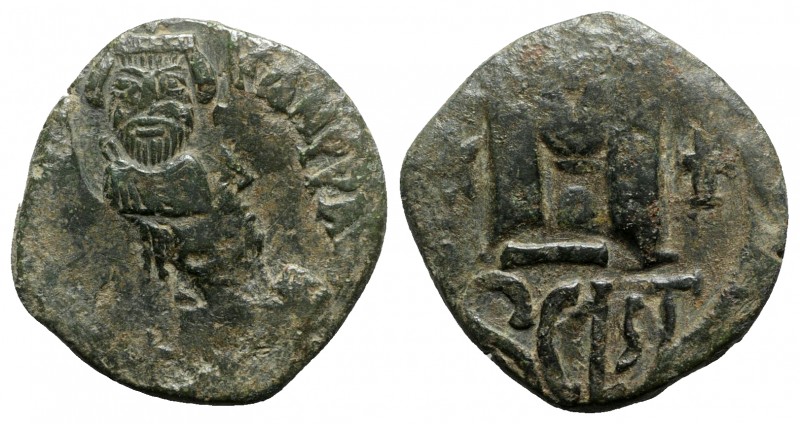 Heraclius (610-641). Æ 40 Nummi (31mm, 16.73g, 6h). Syracuse, 615/6-627/8. Crown...