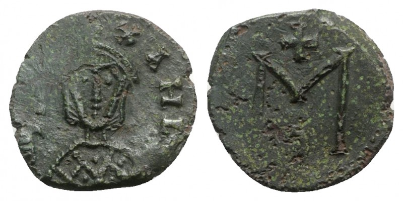 Michael III (842-867). Æ 40 Nummi (18mm, 2.84g, 6h). Syracuse, 856-866. Crowned ...