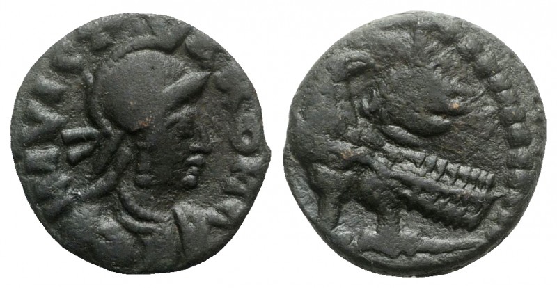 Ostrogoths, Theoderic (493-526). Æ 40 Nummi (21mm, 8.67g, 12h). Rome. Helmeted a...