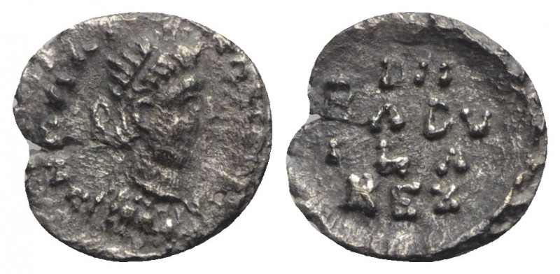 Ostrogoths, Baduila (541-552). AR Quarter Siliqua (11mm, 0.54g, 6h). In the name...