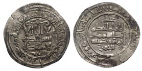 Islamic,Umayyads of Spain, Caliphate of Cordoba. Al-Hakam II (AH 350-366 / AD 961-976), AR Dirham (22mm, 2.02g). Madinat al-Zahra, AH 354. Citing 'Abd...