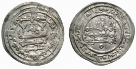 Islamic,Umayyads of Spain, Caliphate of Cordoba. Al-Hakam II (AH 350-366 / AD 961-976), AR Dirham (23mm, 2.18g). Madinat al-Zahra, AH 359. Citing 'Ami...